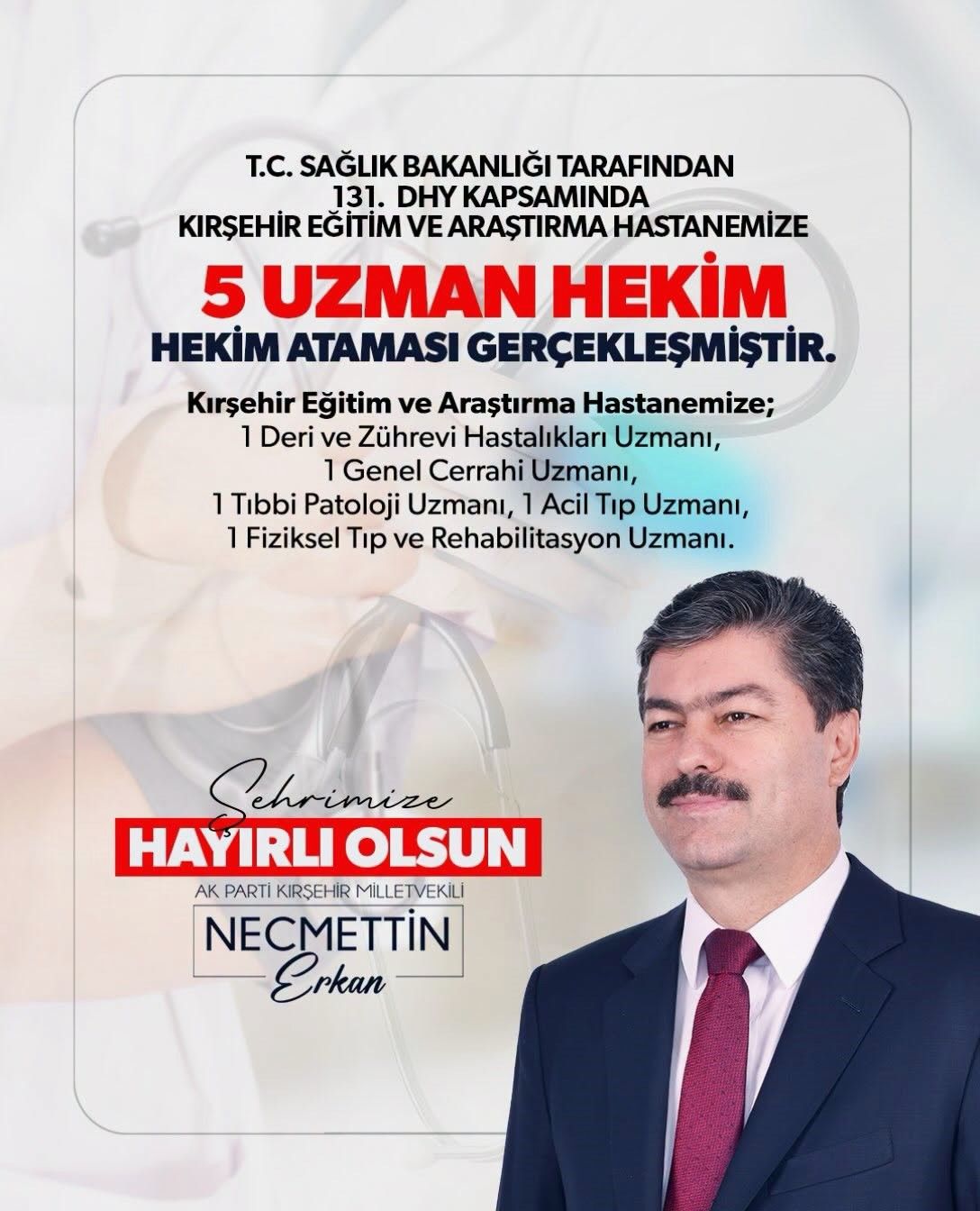 Kırşehir’e 5 Yeni Uzman Tabip Atandı-2
